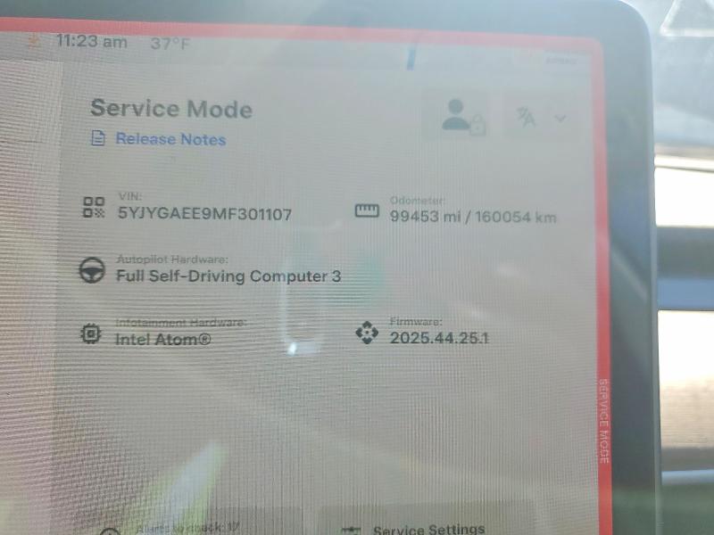 Photo 9 from auction – 2021 TESLA MODEL Y with VIN 5YJYGAEE9MF301107