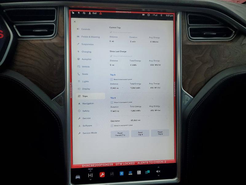 Photo 9 from auction – 2016 TESLA MODEL X with VIN 5YJXCBE20GF024239