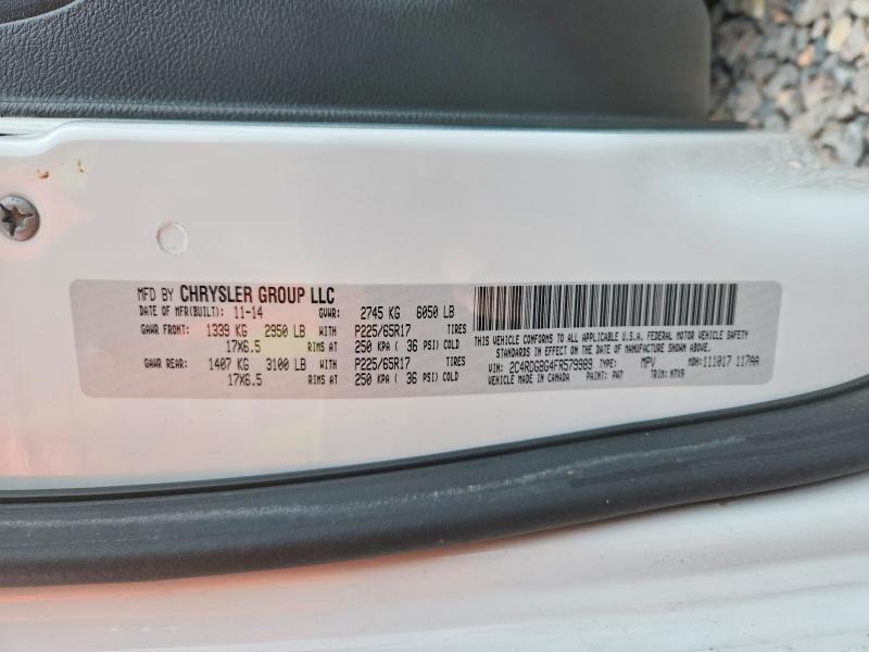 Photo 14 from auction – 2015 DODGE GRAND CARA with VIN 2C4RDGBG4FR579989