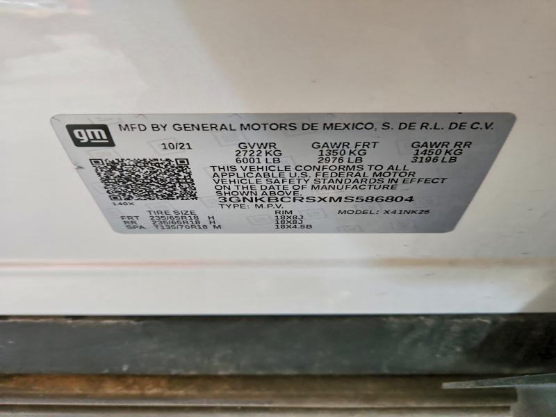 Photo 14 from auction – 2021 CHEVROLET BLAZER with VIN 3GNKBCRSXMS586804