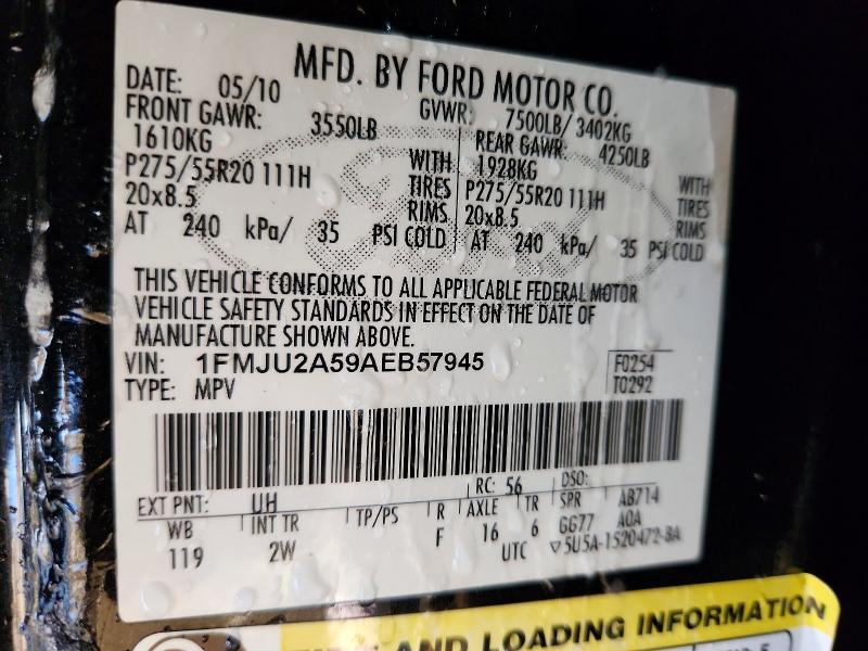 Photo 14 from auction – 2010 FORD EXPEDITION with VIN 1FMJU2A59AEB57945