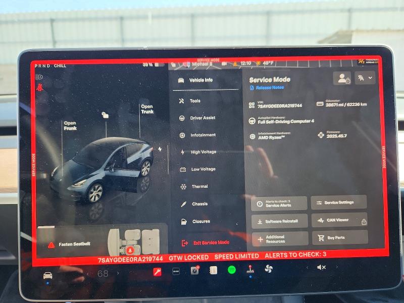Photo 9 from auction – 2024 TESLA MODEL Y with VIN 7SAYGDEE0RA219744