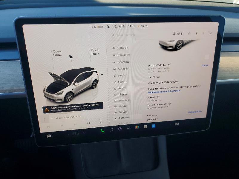 صورة رقم 9 من المزاد - 2024 TESLA MODEL Y مع VIN 7SAYGDEE0RA239962