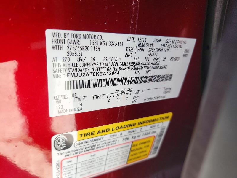 Photo 14 from auction – 2019 FORD EXPEDITION with VIN 1FMJU2AT8KEA13044