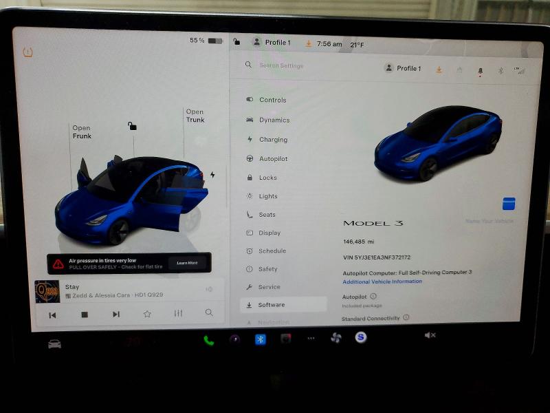 Photo 9 from auction – 2022 TESLA MODEL 3 with VIN 5YJ3E1EA3NF372172