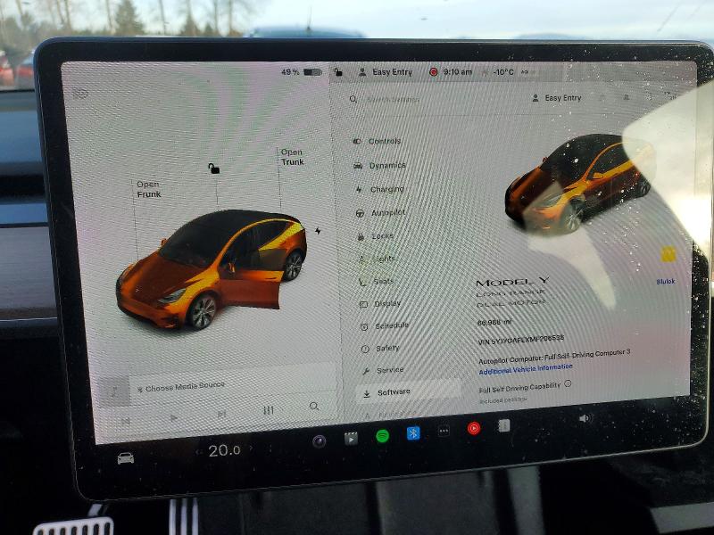 Photo 9 from auction – 2021 TESLA MODEL Y with VIN 5YJYGAEEXMF206538