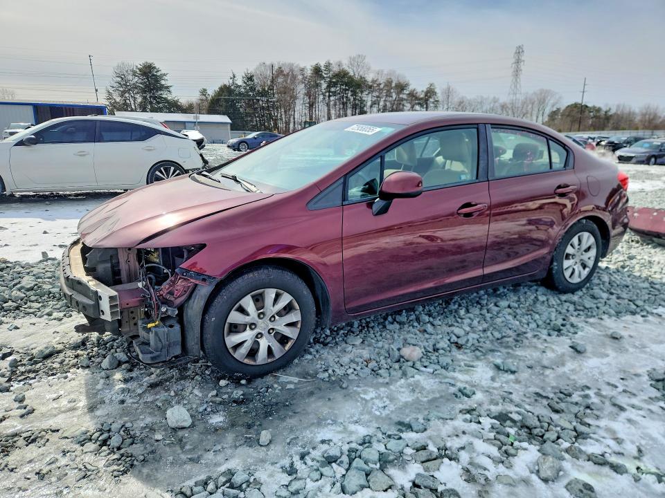 HONDA CIVIC LX 2012 with VIN 19XFB2F56CE031526 - Photo from auction