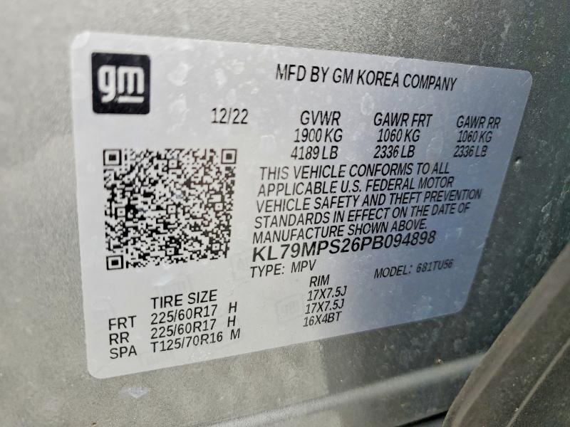 Photo 14 from auction – 2023 CHEVROLET TRAILBLAZE with VIN KL79MPS26PB094898