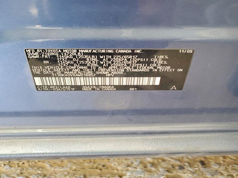 Фото 14 с аукциона – 2010 TOYOTA RAV4 LIMIT с VIN 2T3DK4DVXAW016857