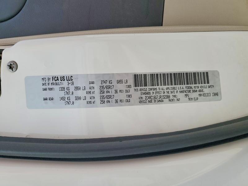 Photo 14 from auction – 2018 CHRYSLER PACIFICA T with VIN 2C4RC1BG7JR152380