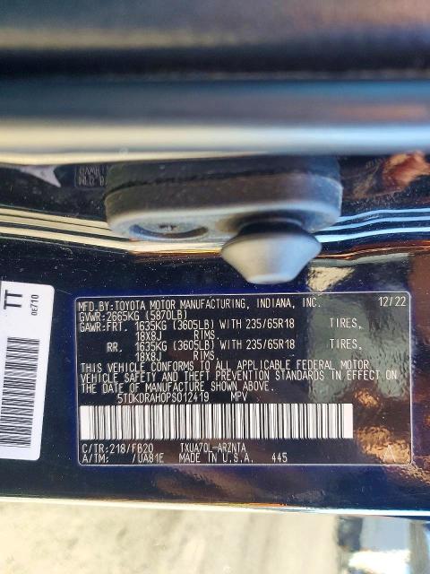 Photo 14 from auction – 2023 TOYOTA HIGHLANDER with VIN 5TDKDRAH0PS012419