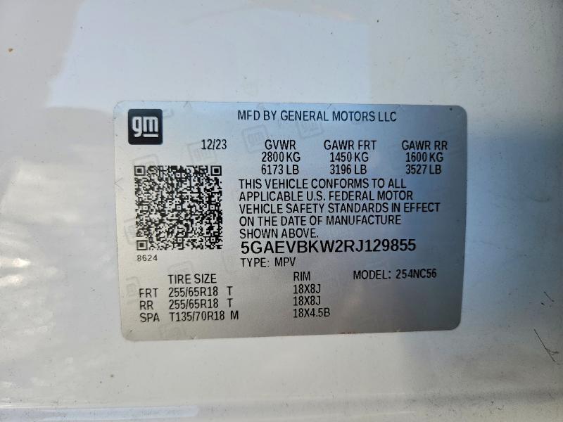 Photo 14 from auction – 2024 BUICK ENCLAVE PR with VIN 5GAEVBKW2RJ129855