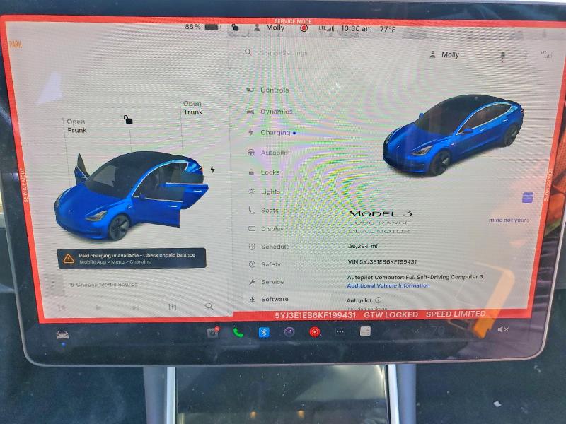 Photo 9 from auction – 2020 TESLA MODEL 3 with VIN 5YJ3E1EA8LF716995