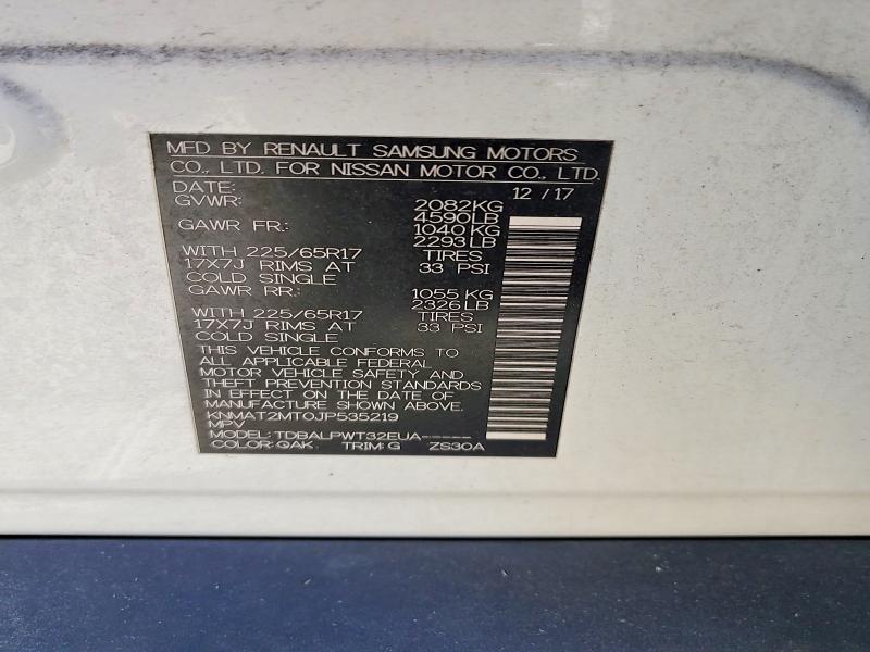 Photo 14 from auction – 2018 NISSAN ROGUE S with VIN KNMAT2MT0JP535219