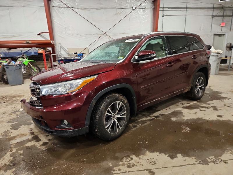 TOYOTA HIGHLANDER 2016 with VIN 5TDJKRFH4GS276446 - Photo from auction