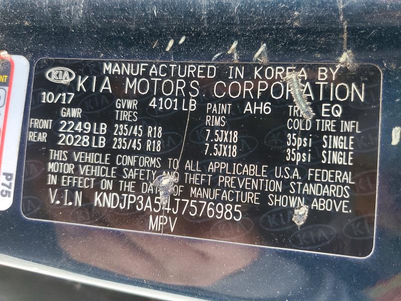Photo 14 from auction – 2018 KIA SOUL with VIN KNDJP3A54J7576985
