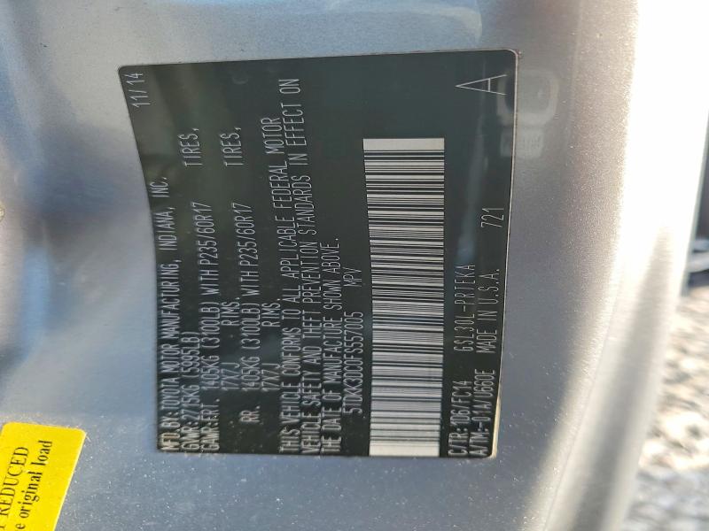 Photo 14 from auction – 2015 TOYOTA SIENNA with VIN 5TDKK3DC0FS557005