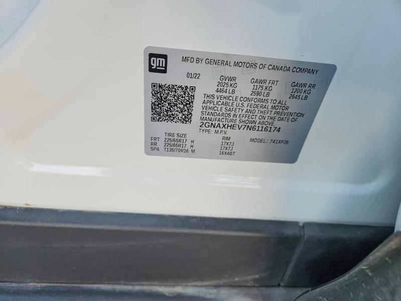 Photo 14 from auction – 2022 CHEVROLET EQUINOX LS with VIN 2GNAXHEV7N6116174