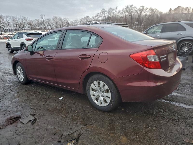 Photo 2 from auction – 2012 HONDA CIVIC LX with VIN 2HGFB2F50CH603566