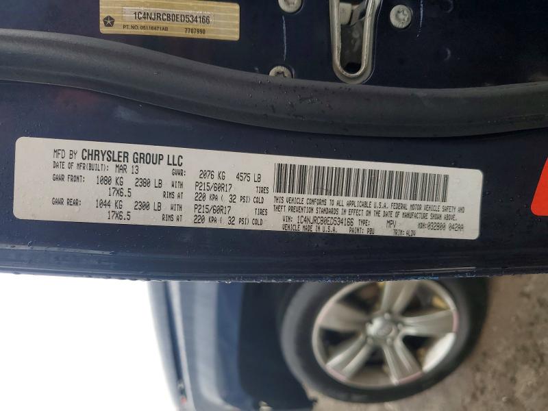 Photo 14 from auction – 2014 JEEP PATRIOT with VIN 1C4NJRCB0ED534166