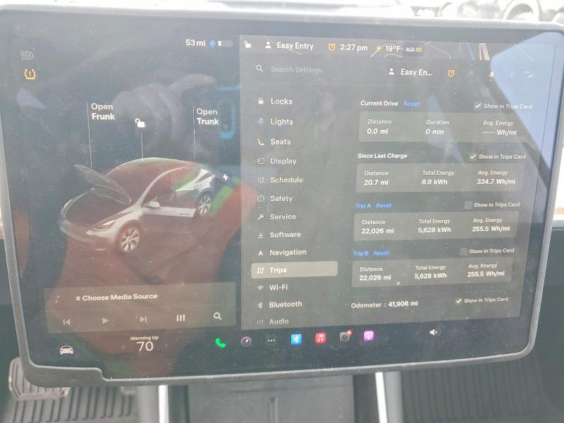 Photo 9 from auction – 2020 TESLA MODEL Y with VIN 5YJYGDEE5LF038355
