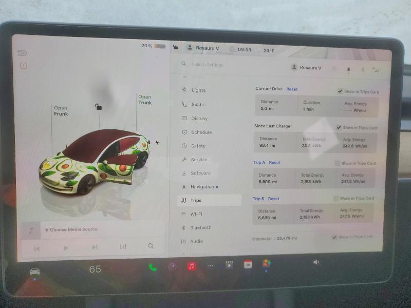 Photo 9 from auction – 2023 TESLA MODEL 3 with VIN 5YJ3E1EA6PF642448