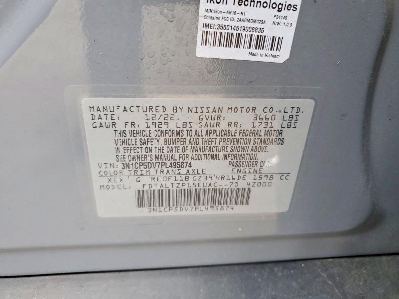 Photo 14 from auction – 2023 NISSAN KICKS SR with VIN 3N1CP5DV7PL495874