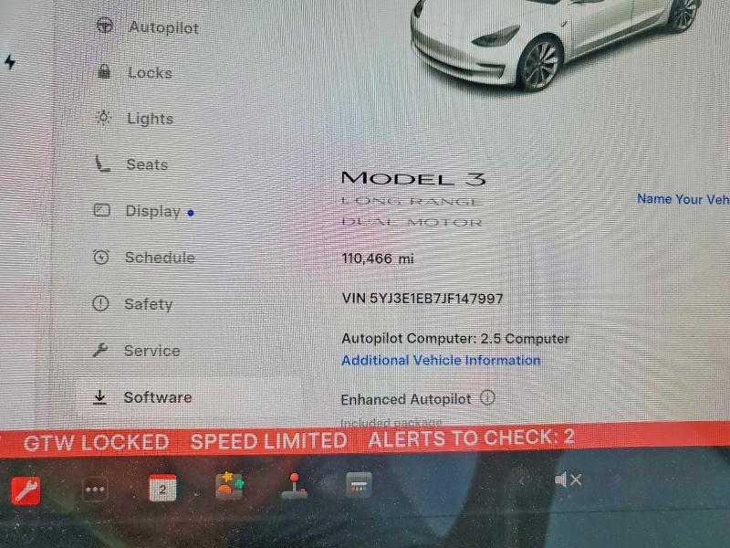 Photo 9 from auction – 2018 TESLA MODEL 3 with VIN 5YJ3E1EB7JF147997
