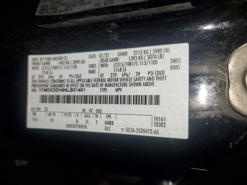 Photo 14 from auction – 2022 FORD BRONCO BAS with VIN 1FMDE5DH8NLB51461