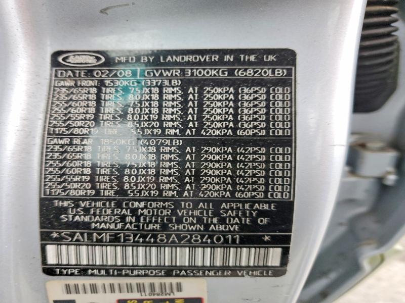 Photo 14 from auction – 2008 LAND ROVER RANGE ROVE with VIN SALMF13448A284011