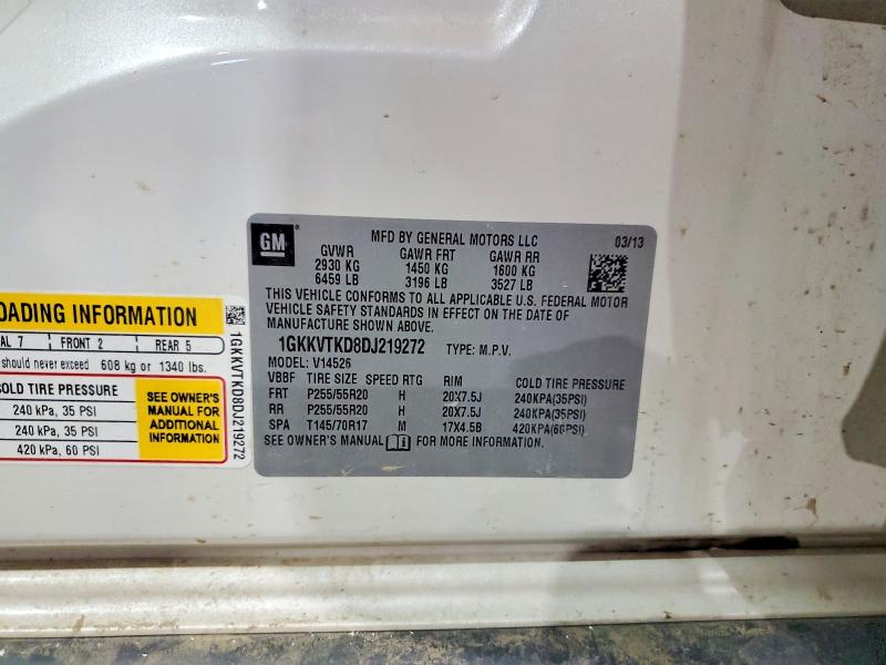 Photo 14 from auction – 2013 GMC ACADIA DEN with VIN 1GKKVTKD8DJ219272