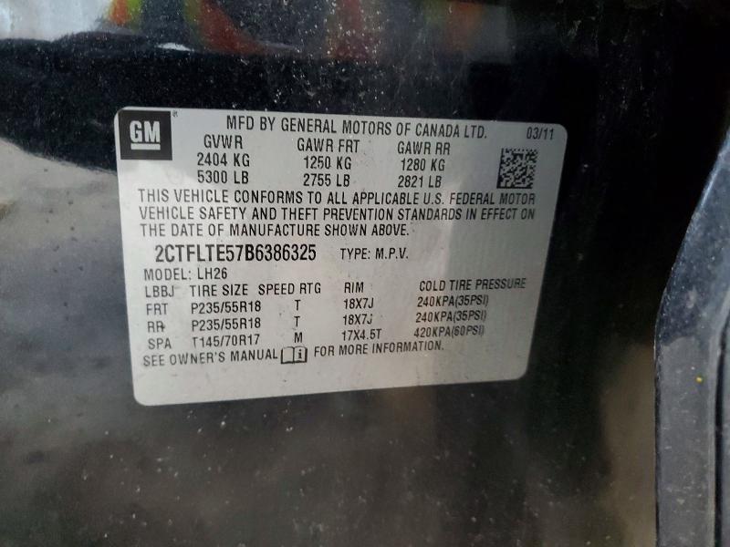 Photo 14 from auction – 2011 GMC TERRAIN SL with VIN 2CTFLTE57B6386325