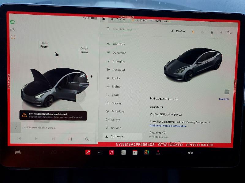 Photo 9 from auction – 2023 TESLA MODEL 3 with VIN 5YJ3E1EA2PF466403