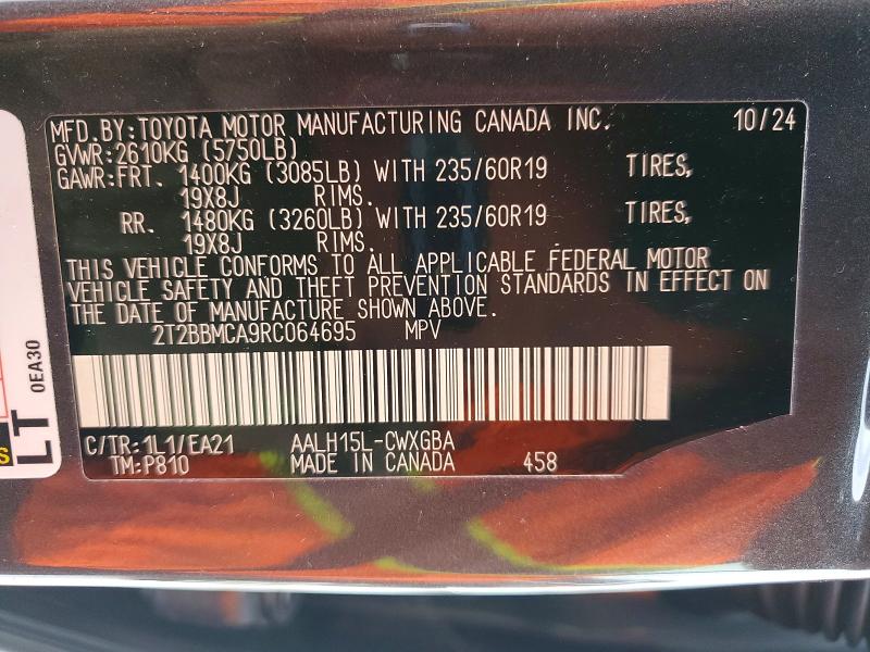 Фото 14 с аукциона – 2024 LEXUS RX 350H BA с VIN 2T2BBMCA9RC064695