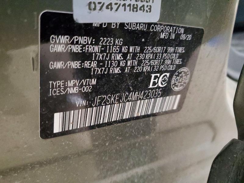 Photo 14 from auction – 2021 SUBARU FORESTER T with VIN JF2SKEJC4MH423035
