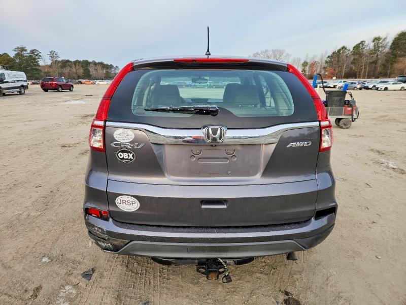Photo 6 from auction – 2016 HONDA CR-V LX with VIN 2HKRM4H38GH638835