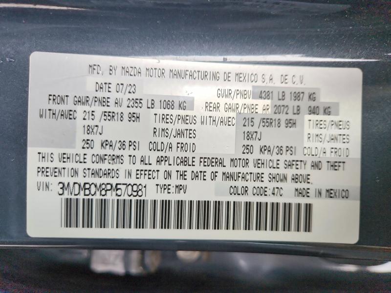 Foto 14 de la subasta – 2023 MAZDA CX-30 PREF con VIN 3MVDMBCM8PM570981