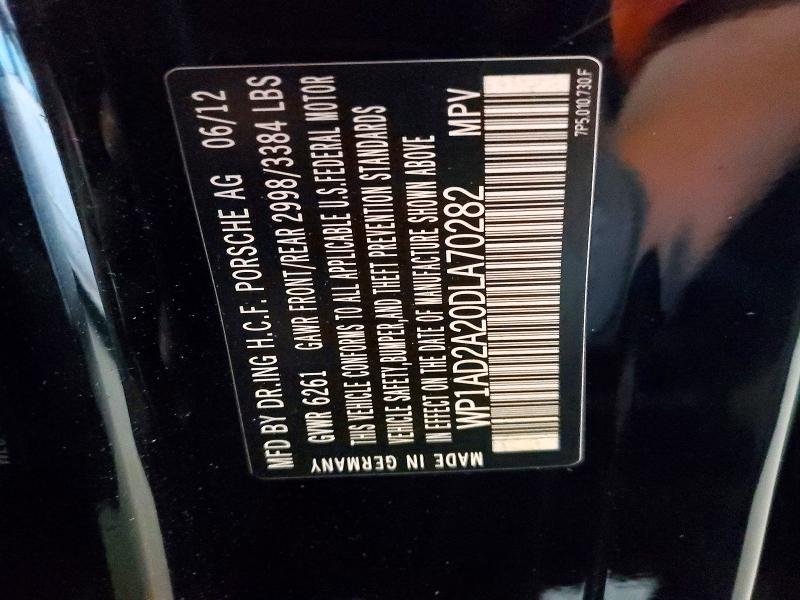 Photo 14 from auction – 2013 PORSCHE CAYENNE GT with VIN WP1AD2A20DLA70282