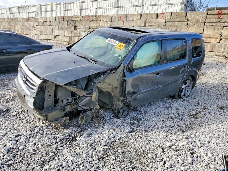 HONDA PILOT EXL 2012 with VIN 5FNYF4H51CB076955 - Photo from auction