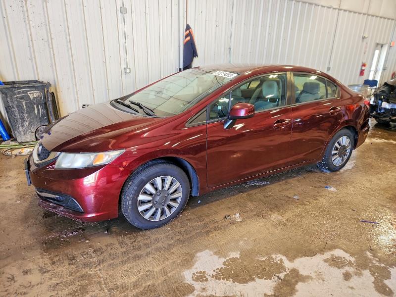 HONDA CIVIC LX 2013 with VIN 19XFB2F54DE011566 - Photo from auction