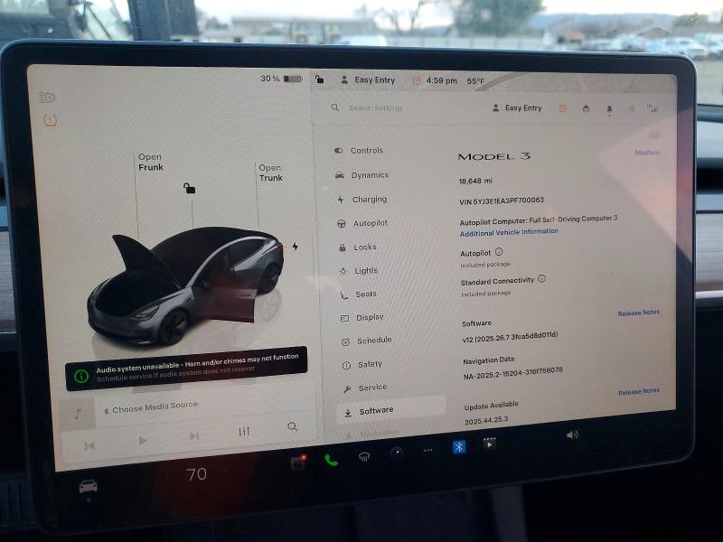 Photo 9 from auction – 2023 TESLA MODEL 3 with VIN 5YJ3E1EA3PF700063