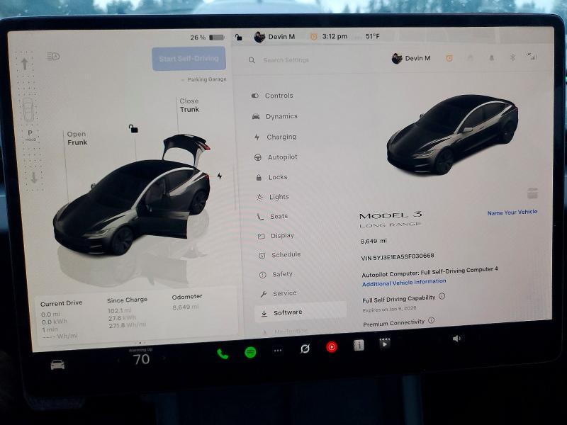 Photo 9 from auction – 2025 TESLA MODEL 3 with VIN 5YJ3E1EA5SF030668