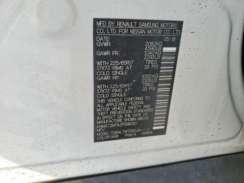 Photo 14 from auction – 2018 NISSAN ROGUE S with VIN KNMAT2MT4JP596010
