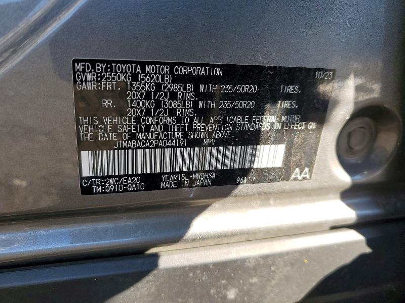 Photo 14 from auction – 2023 TOYOTA BZ4X XLE with VIN JTMABACA2PA044191