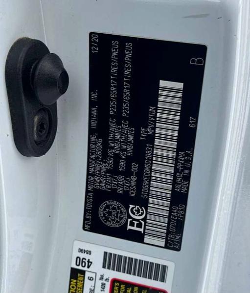 Photo 10 from auction – 2021 TOYOTA SIENNA LE with VIN 5TDGRKEC6MS010831