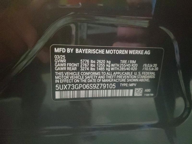Photo 14 from auction – 2025 BMW X3 M50 with VIN 5UX73GP06S9Z79105