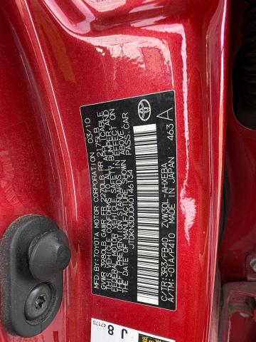 Photo 10 from auction – 2010 TOYOTA PRIUS with VIN JTDKN3DU0A0146134