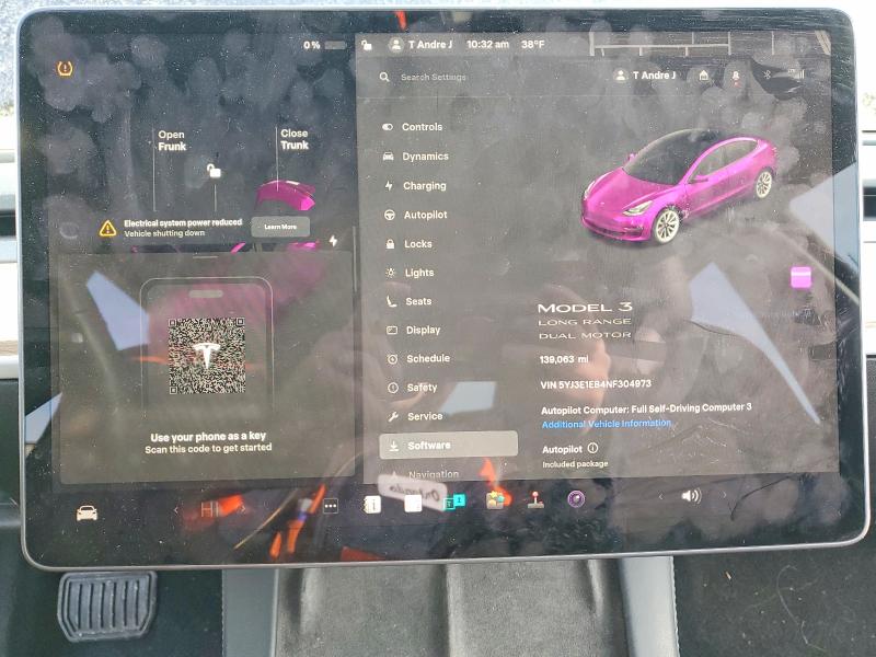Photo 9 from auction – 2022 TESLA MODEL 3 with VIN 5YJ3E1EB4NF304973