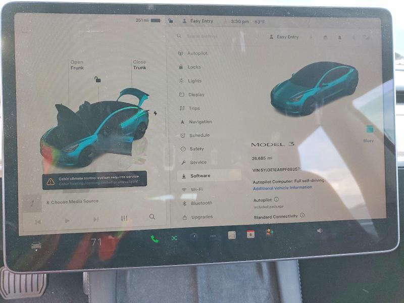 Photo 9 from auction – 2023 TESLA MODEL 3 with VIN 5YJ3E1EA6PF683579