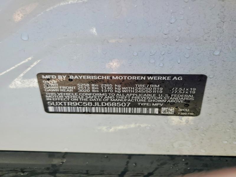 Photo 14 from auction – 2018 BMW X3 XDRIVE3 with VIN 5UXTR9C58JLD68507